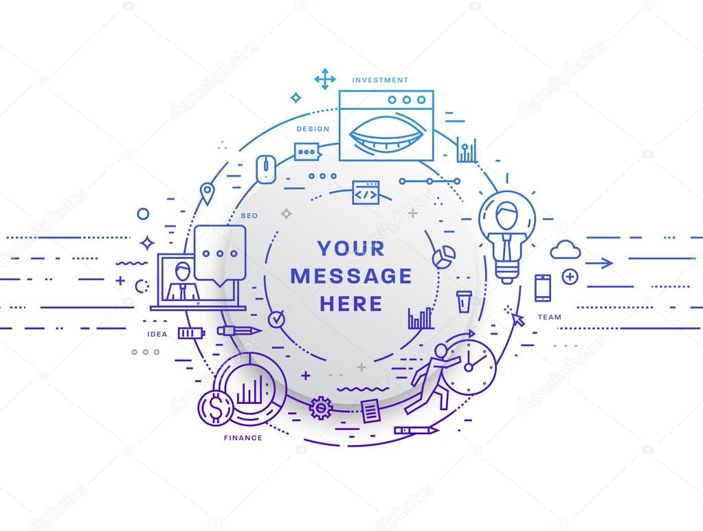 Circle Frame.  icons and elements