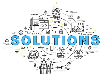 solution  icons and elements  clipart
