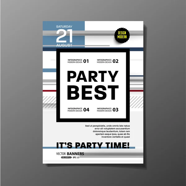 Disco-Party-Plakat — Stockvektor