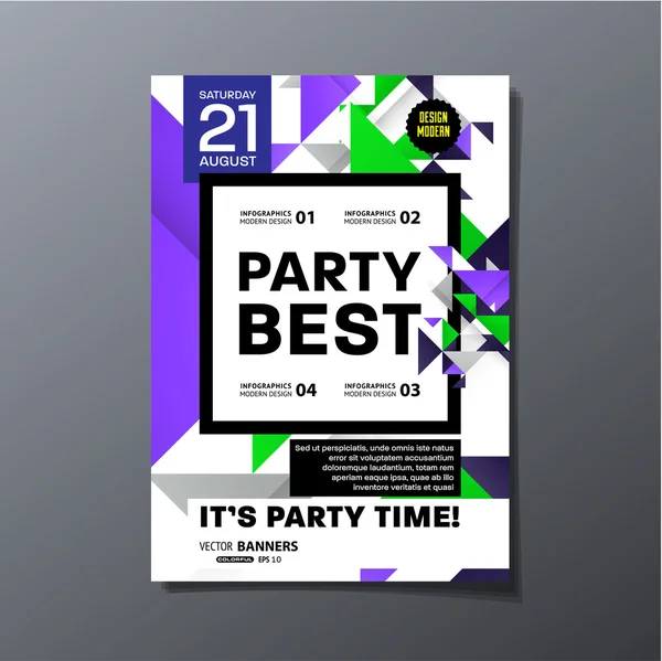 Disco party affisch — Stock vektor