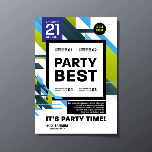 Disco Party Poster — Stock Vector
