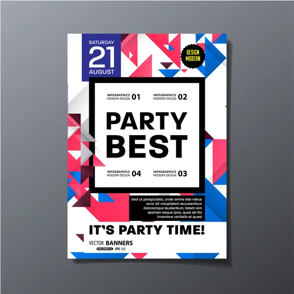 Disco-Party-Plakat — Stockvektor