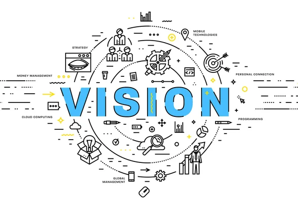 Symbole und Elemente der Vision — Stockvektor