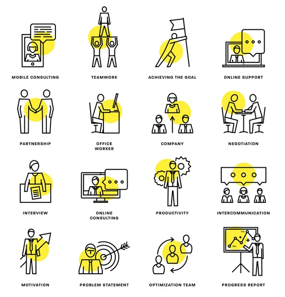 Icons Set, Business elementen — Stockvector