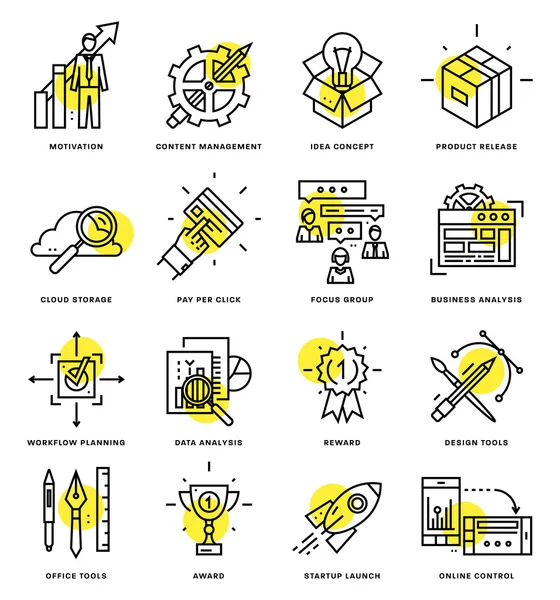 Icons Set, Business elementen — Stockvector