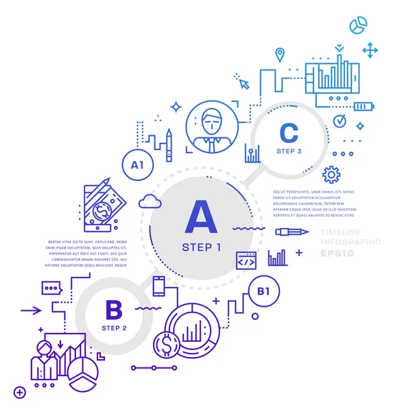 Ícones e elementos para landing page — Vetor de Stock