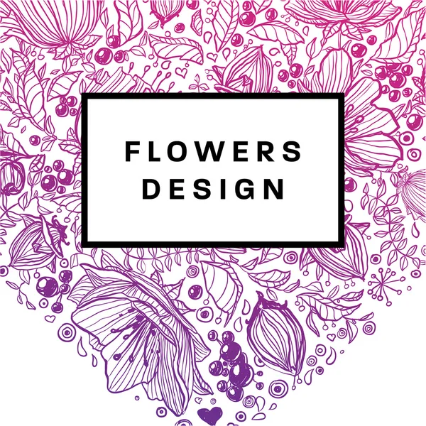 Diseño gráfico floral . — Archivo Imágenes Vectoriales