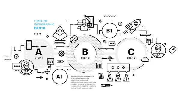 Iconos de vector de negocio y elemento — Vector de stock