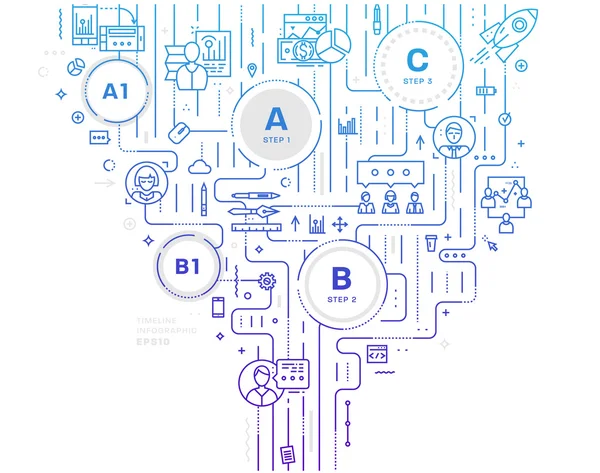 Iconos y elementos para la landing page — Vector de stock