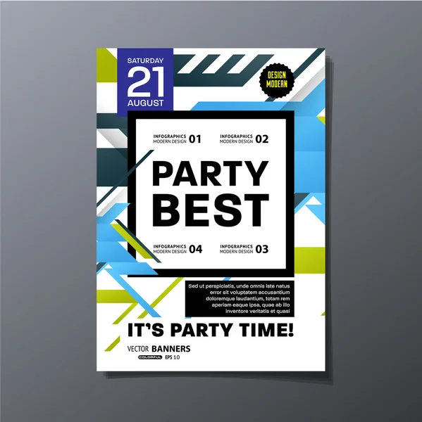 Disco Party Poster — Stock Vector