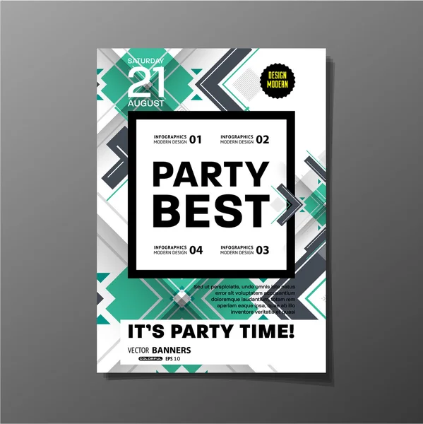 Disco party plakat — Wektor stockowy