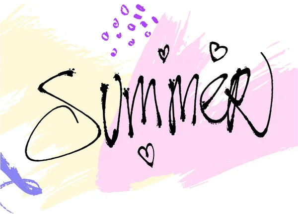 Lettrage typographique d'été — Image vectorielle