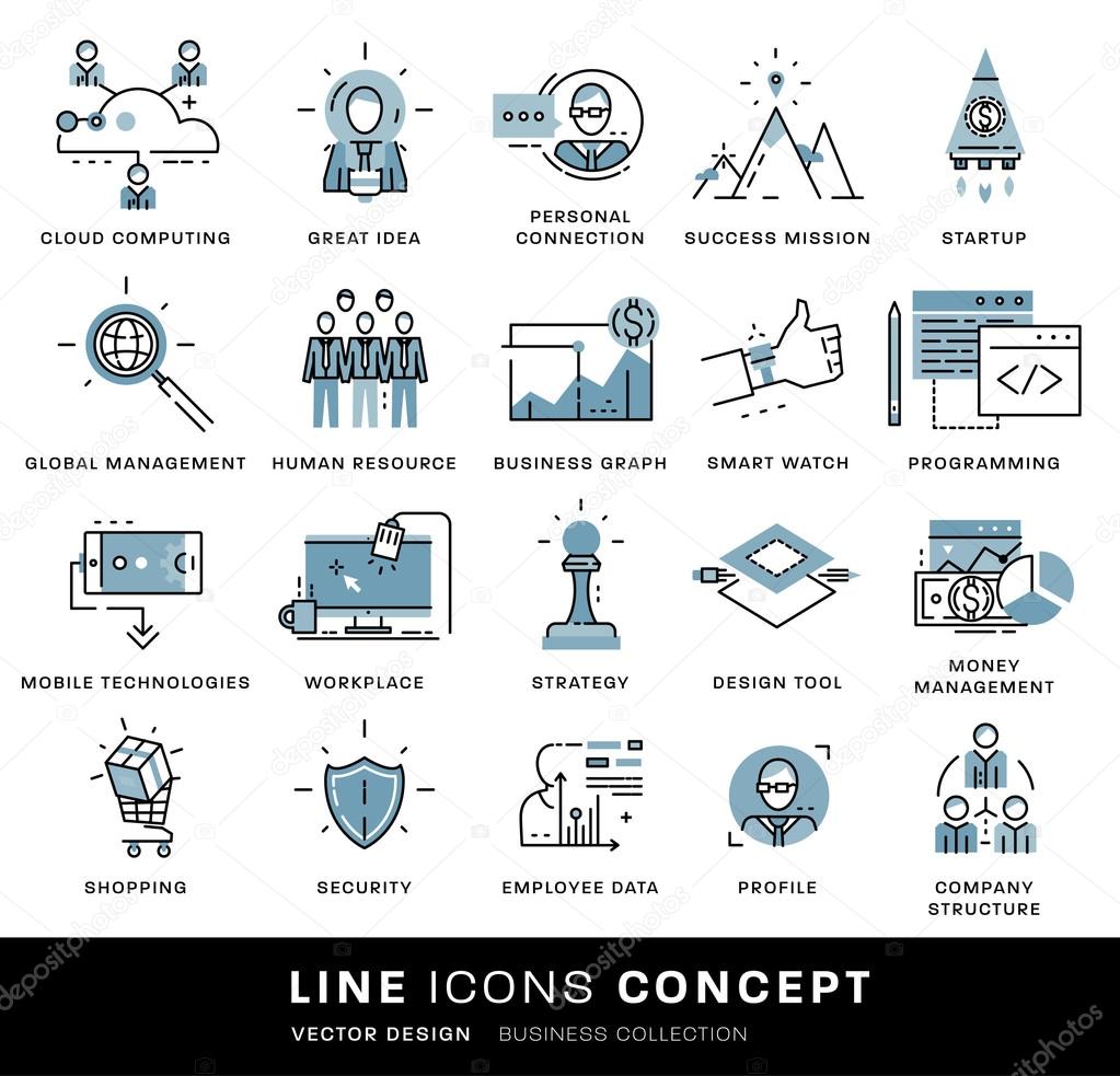  Icons Set,  Business Elements 