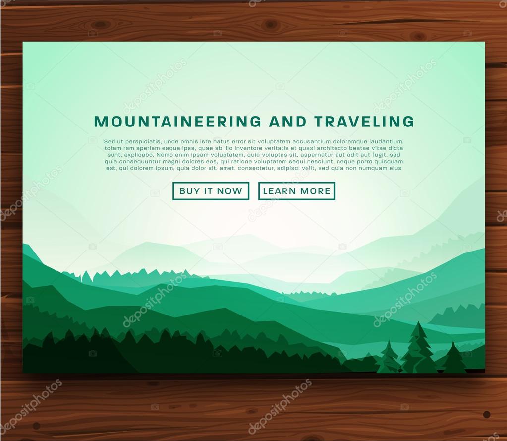 Mountaineering and Traveling  Illustration