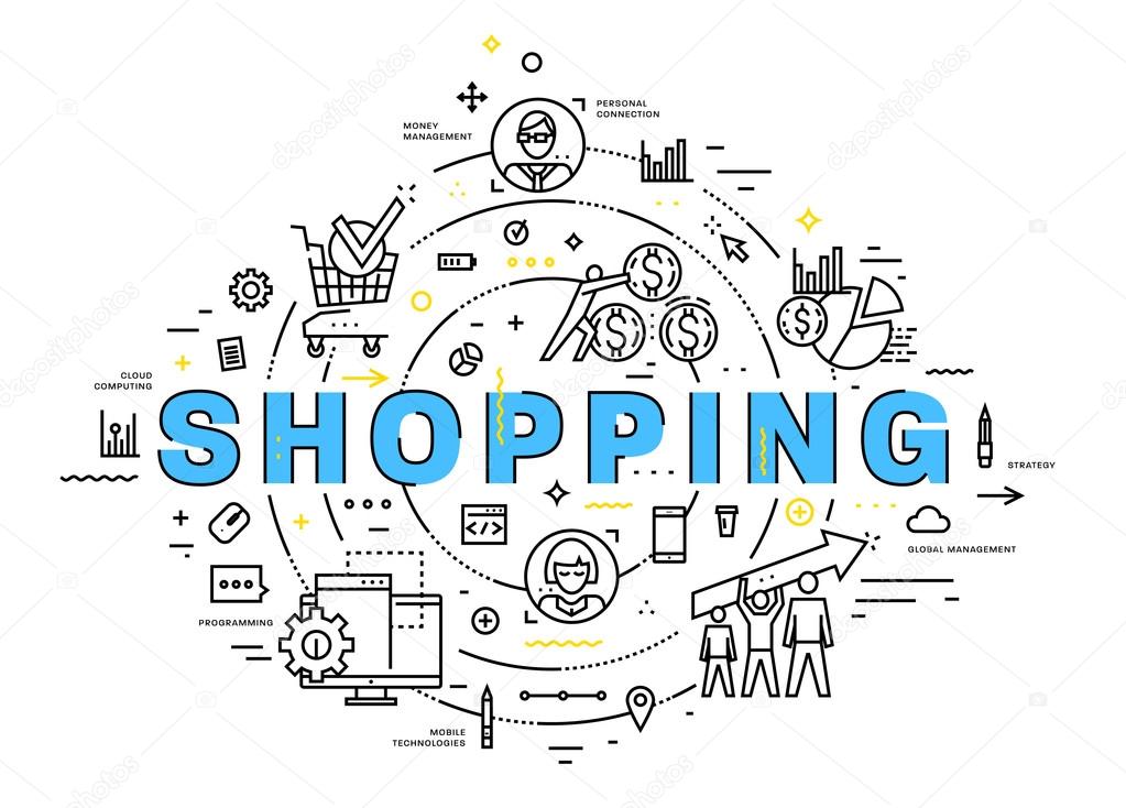 shopping   icons and elements 