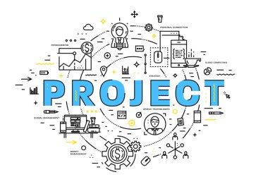 proje simgeleri ve öğeleri 