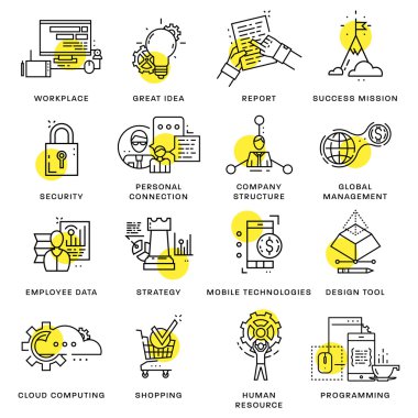  Icons Set, iş öğeleri 