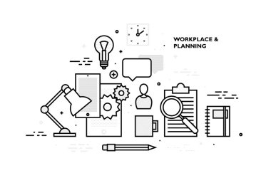 iş ikonları/simgeleri ve öğeleri kümesi.