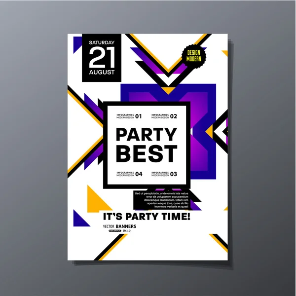 Κόμμα ντίσκο αφίσα — Διανυσματικό Αρχείο