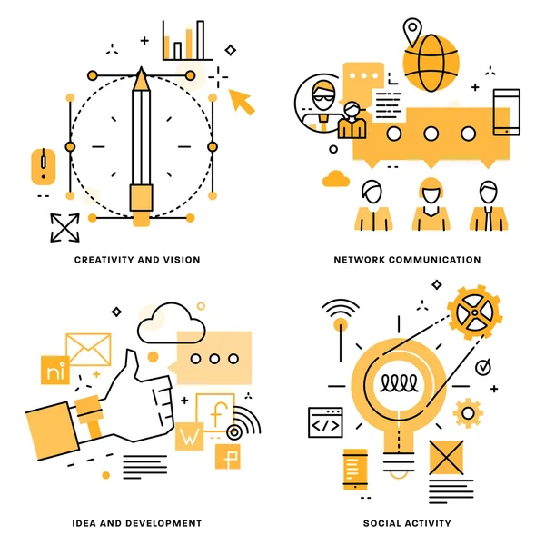 Netwerk communicatieconcept — Stockvector