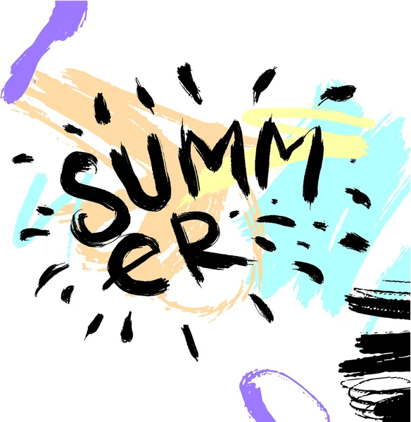 Zomer aquarel Design. — Stockvector