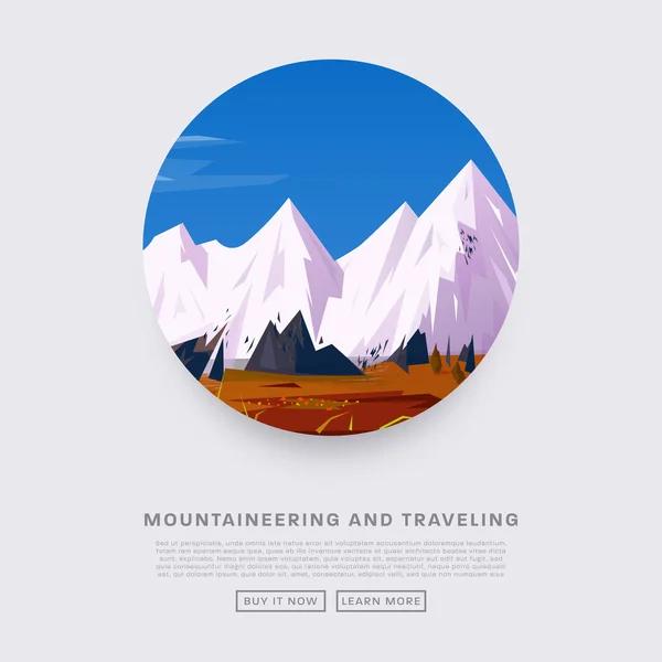 登山和旅游图 — 图库矢量图片