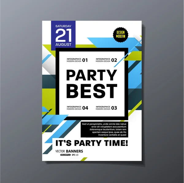 Disco party plakat — Wektor stockowy