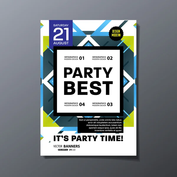 Disco party plakat — Wektor stockowy