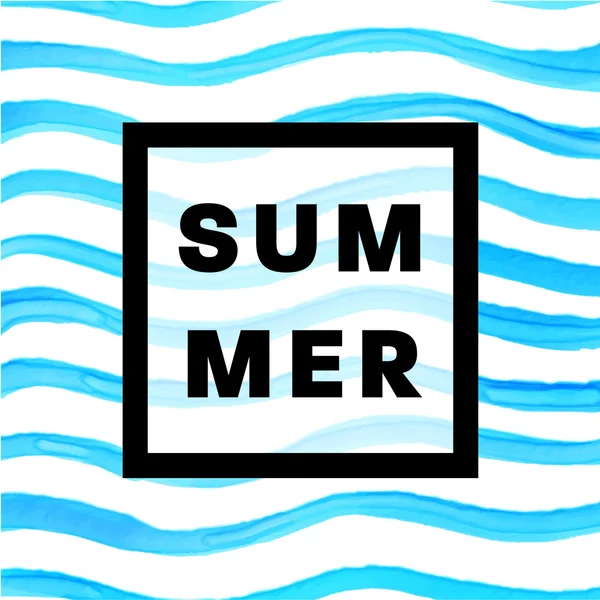 Summer Watercolor Design. — Stock Vector