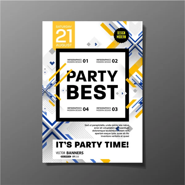 Disco party plakat — Wektor stockowy