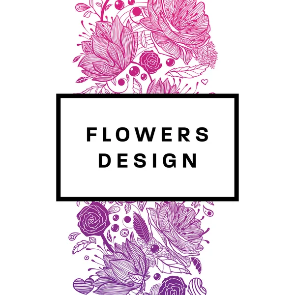 Çiçek grafik tasarım. — Stok Vektör