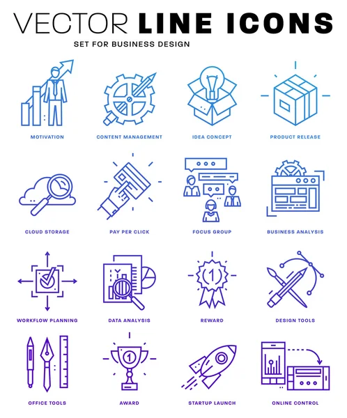 、ビジネス要素のアイコンを設定 — ストックベクタ
