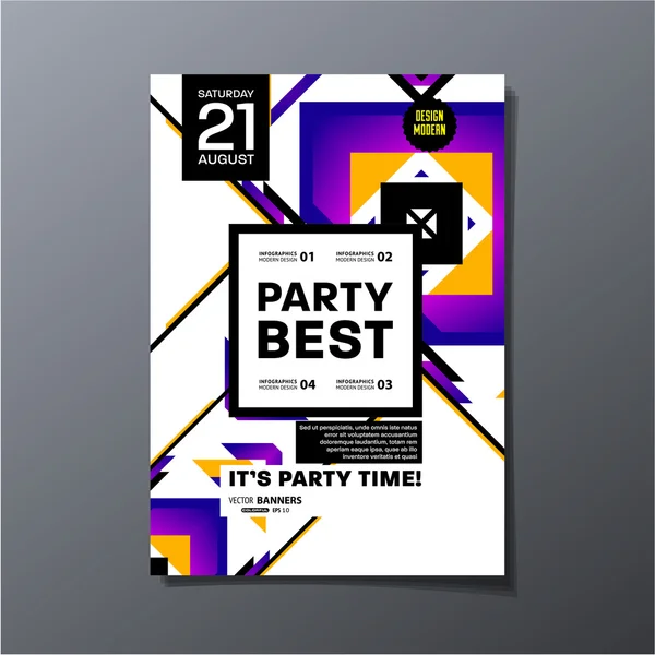 Disco-Party-Plakat — Stockvektor