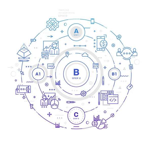 Ícones e elementos para landing page — Vetor de Stock