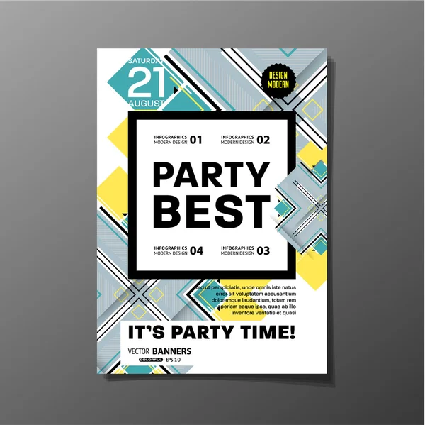 Disco party plakat — Wektor stockowy