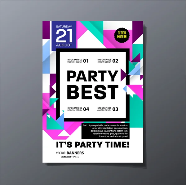 Disco party plakat — Wektor stockowy