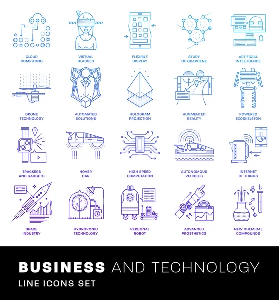 Technology and  Business Elements — Stock Vector