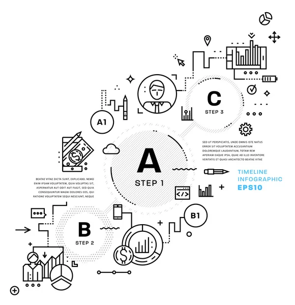 Iconos de vector de negocio y elemento — Vector de stock