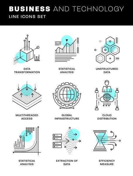 Technologie en Business elementen Stockvector