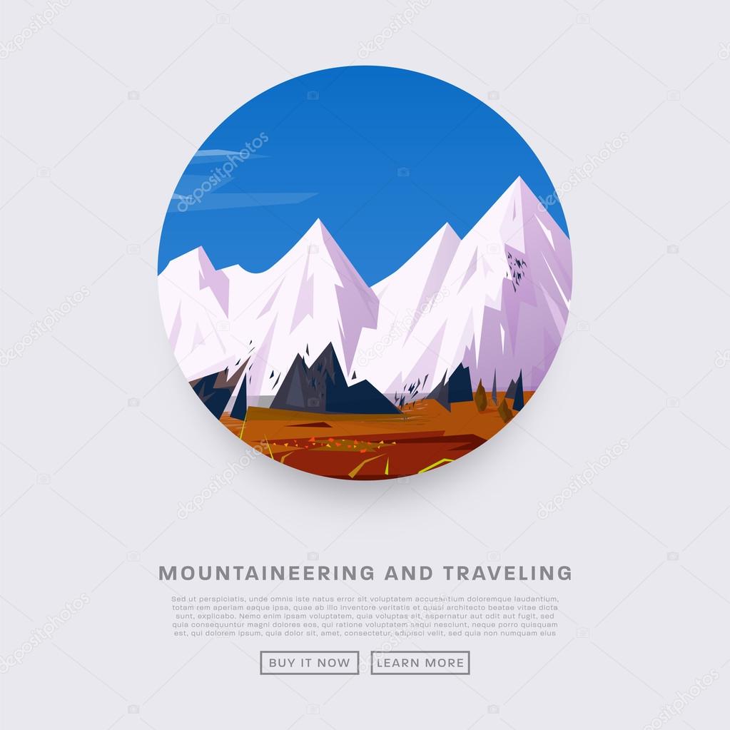Mountaineering and Traveling  Illustration