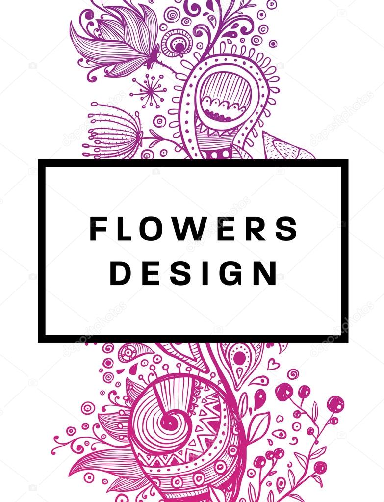 Floral Graphic Design. Spring and Summer Fashion Style with Vector Graphic Flowers.