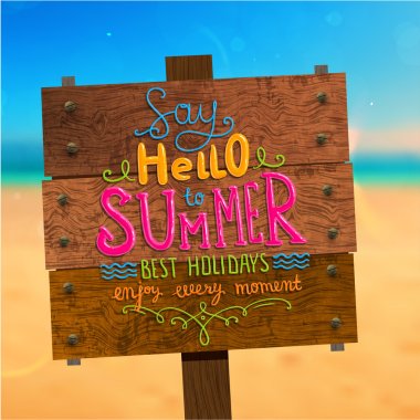 Merhaba Summer ile ahşap plaket