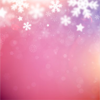 Noel kızdırma kar taneleri ile arka plan bulanık