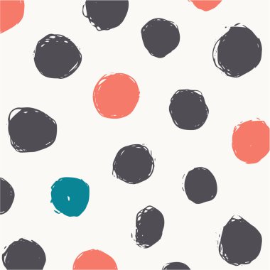 Yuvarlak fırça darbeleri basit el çekilmiş.