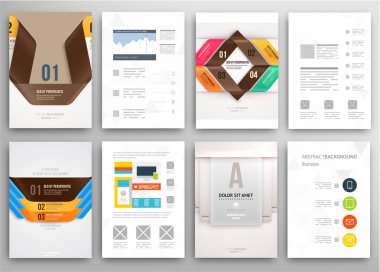 El ilanı, broşür tasarım şablonları kümesi