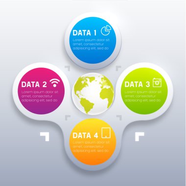 Infographic dijital şablonu.