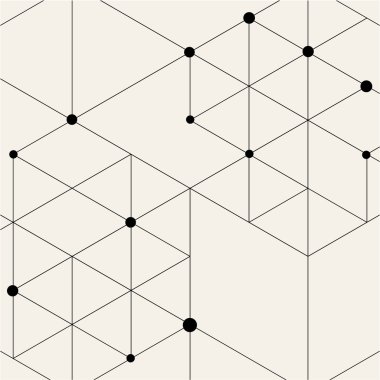Modern siyah Techno geometrik desen