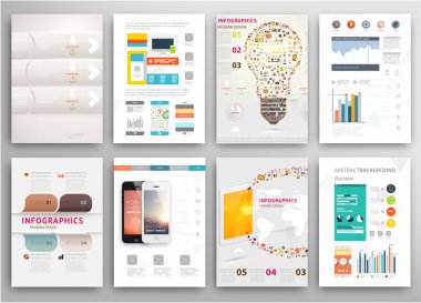 El ilanı, broşür tasarım şablonları kümesi