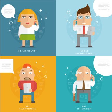 Cep telefonlu insanlar.