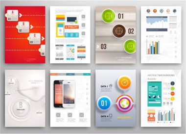 El ilanı, broşür tasarım şablonları kümesi